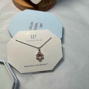 Bomb party peach topaz quartz infused Necklace RBP5708